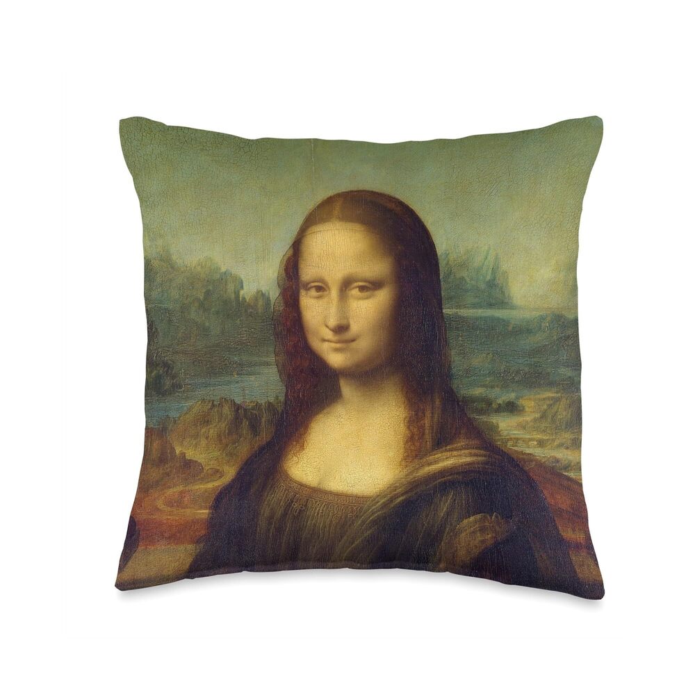 7217 Mona Lisa by Leonardo da Vinci Art Throw Pillow